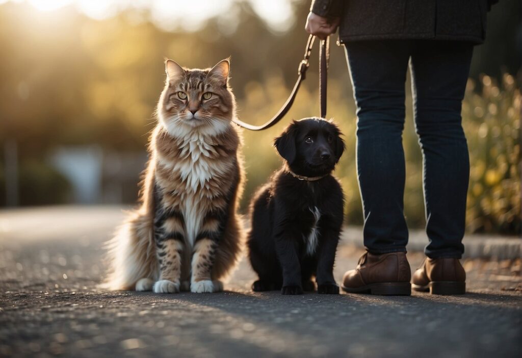 guy with dog and cat ESAs