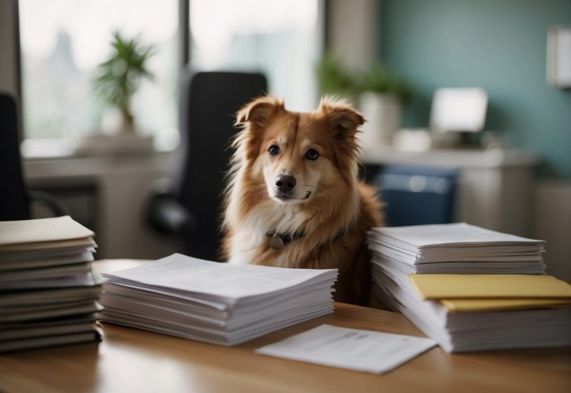 dog infront of legal paperwork dog infront of legal paperwork