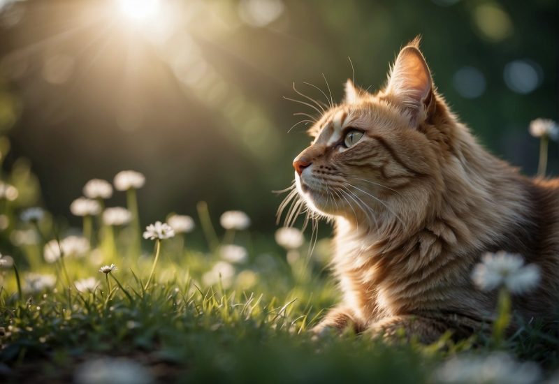cat in grass cat in grass